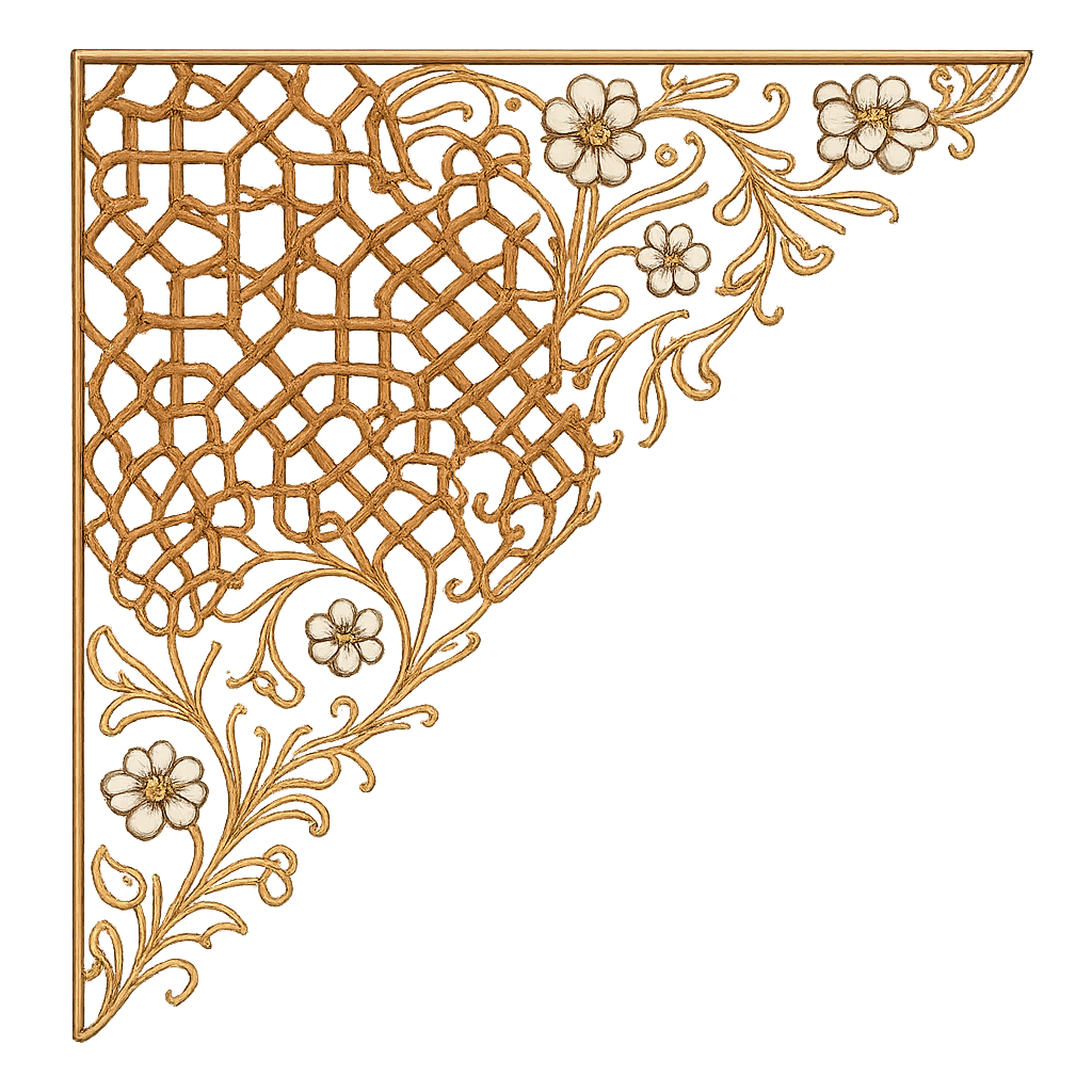 Wooden corner design bottom right